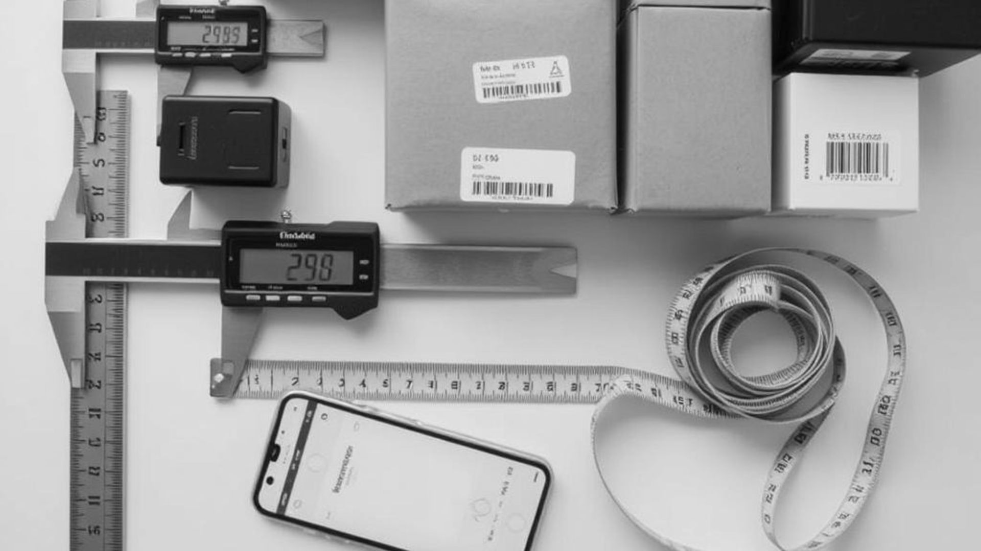 cardboard box dimensions measurement caliper